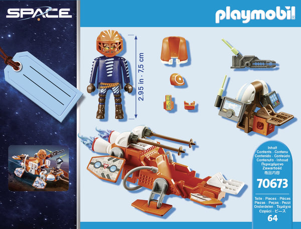 Playmobil 70673 Set Cadeau Pilote et Navette Rapide- - l'espace- idée Cadeau prêt à Offrir