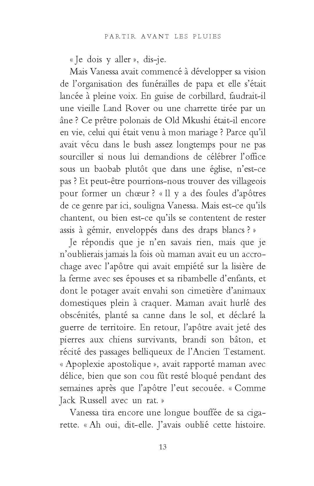 Partir avant les pluies