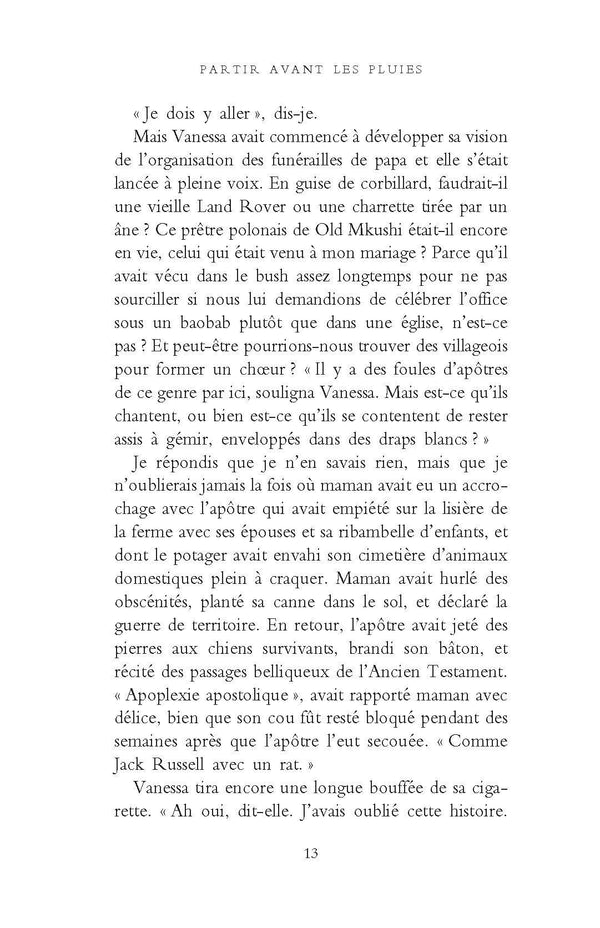 Partir avant les pluies