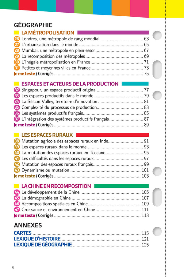 Mes années Bac - Fiches Histoire-Géographie 1re