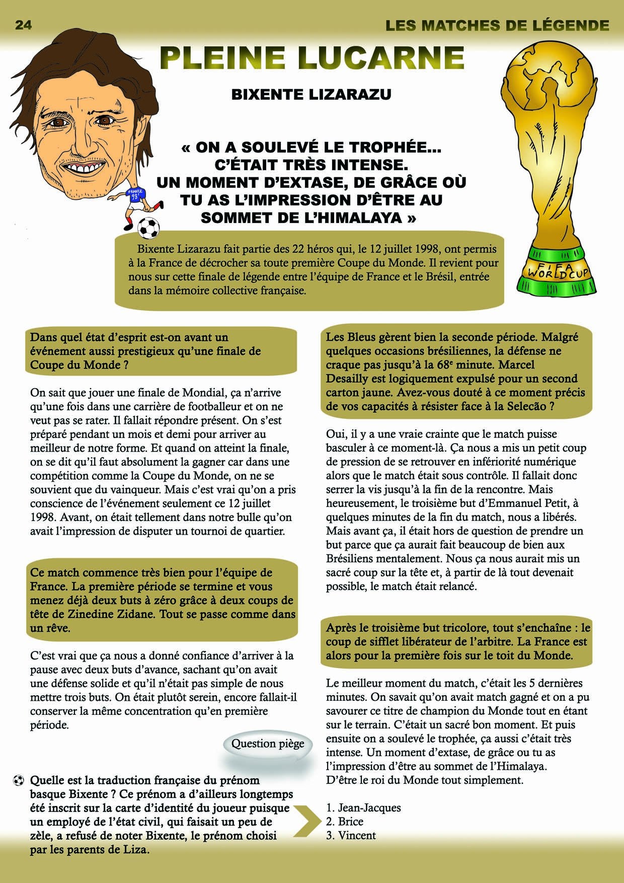 CAHIER DE VACANCES SPECIAL COUPE DU MONDE