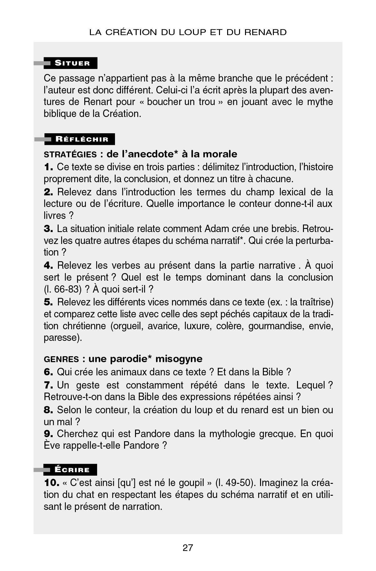 Classiques Bordas - Le Roman de Renart