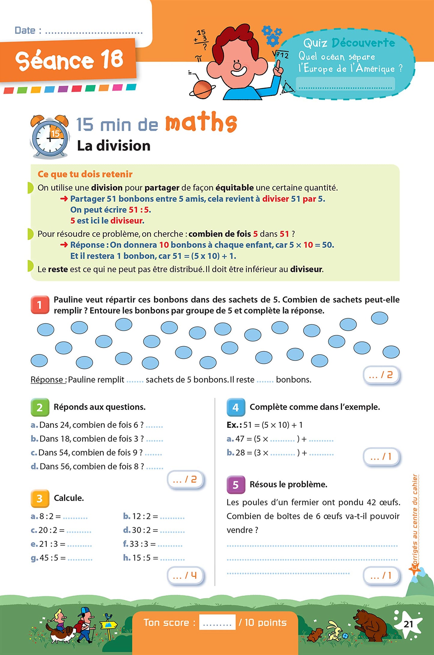 Prêt pour le CM1 - Cahier de vacances, révisions du CE2