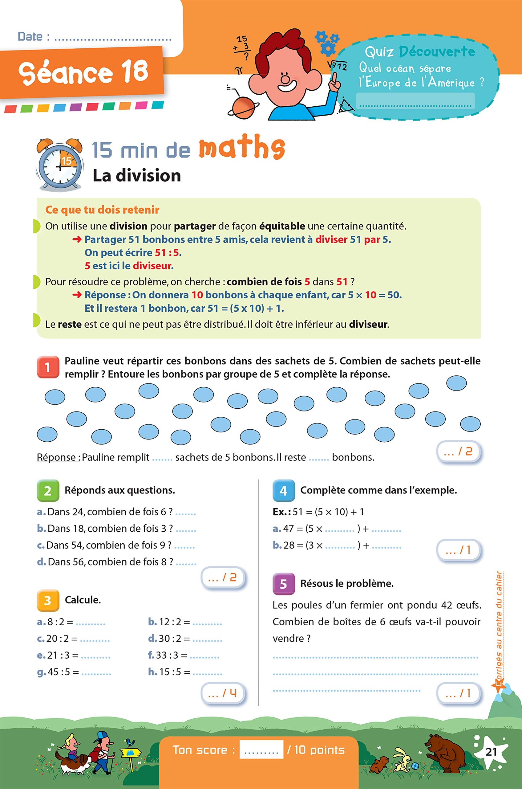 Prêt pour le CM1 - Cahier de vacances, révisions du CE2
