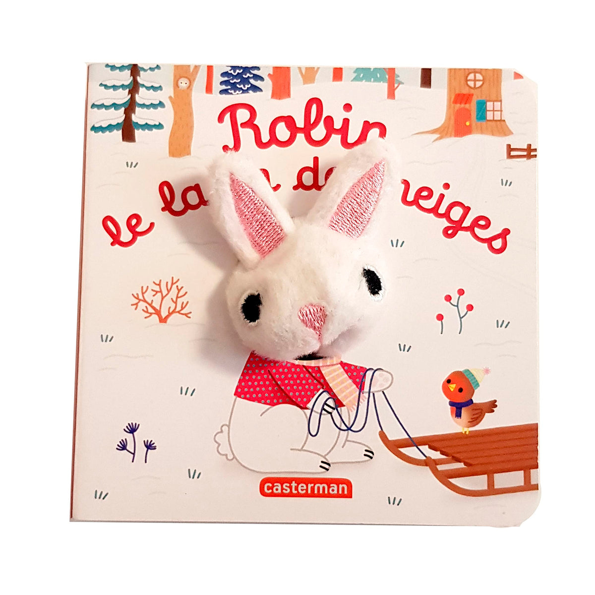 Robin, le lapin des neiges: Livre marionnette pour bébé - dès 3 mois