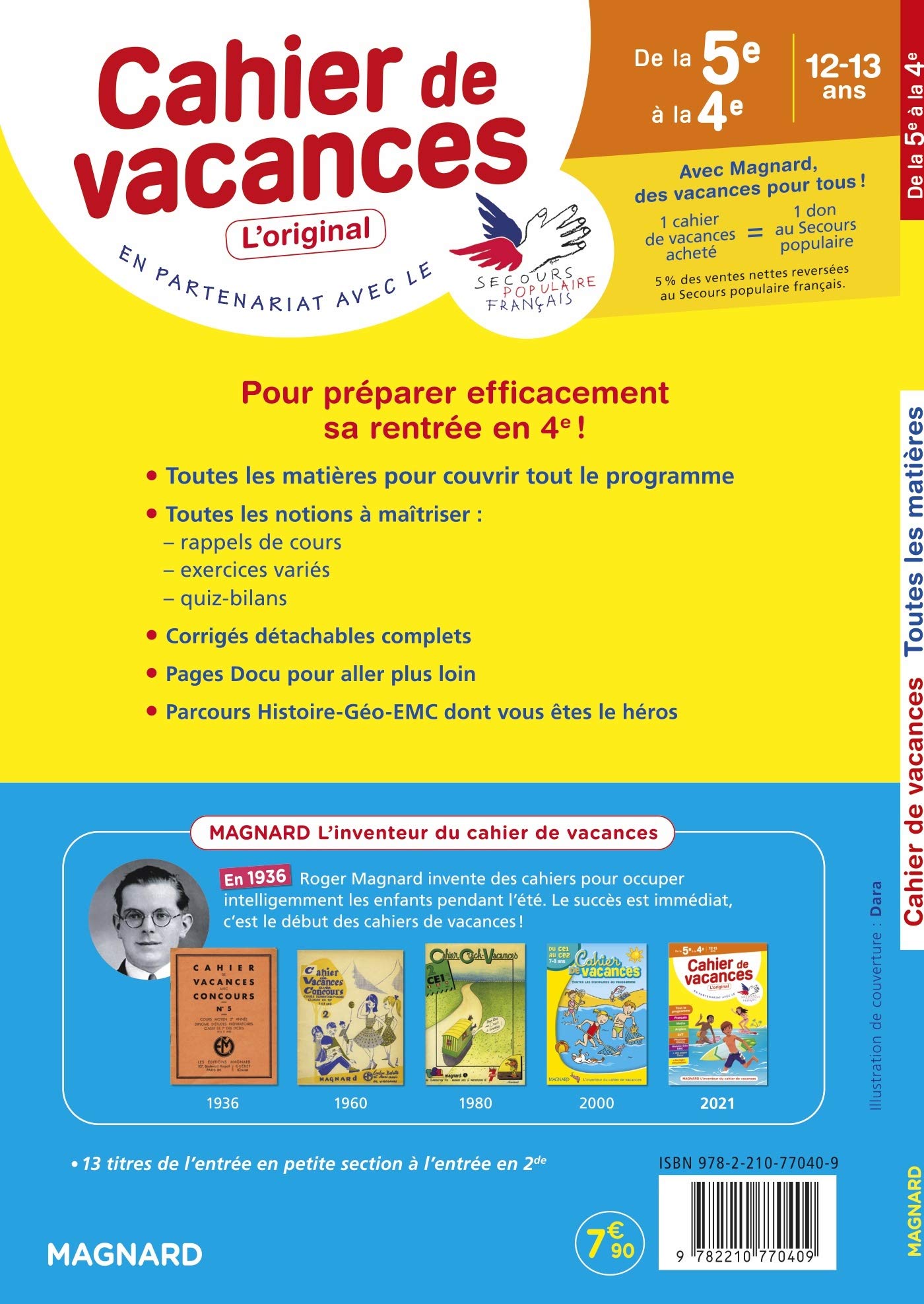 Cahier de vacances 2022, de la 5e vers la 4e: Magnard, l'inventeur des cahiers de vacances