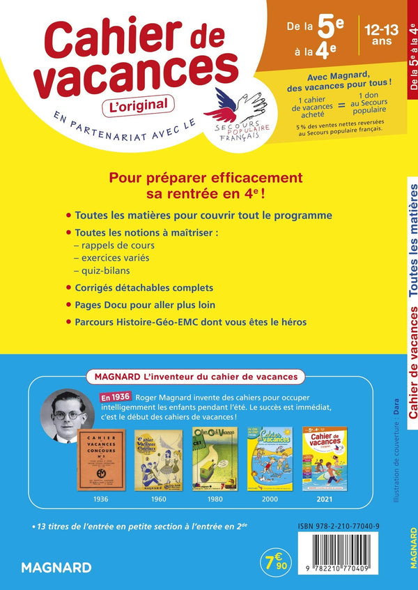 Cahier de vacances 2022, de la 5e vers la 4e: Magnard, l'inventeur des cahiers de vacances