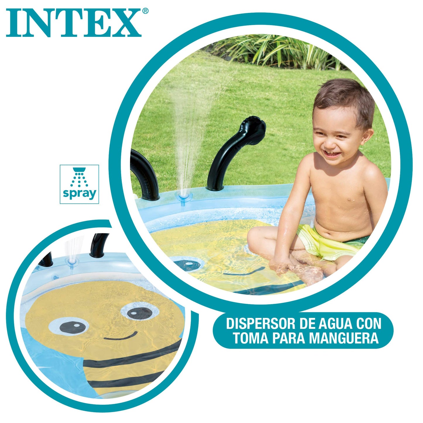 Intex piscinette Fontaine Abeille Multicolore