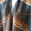 PONCHO MOD.CRUCES ORANGE FONCÉ/GRIS FONCÉ/GRIS
