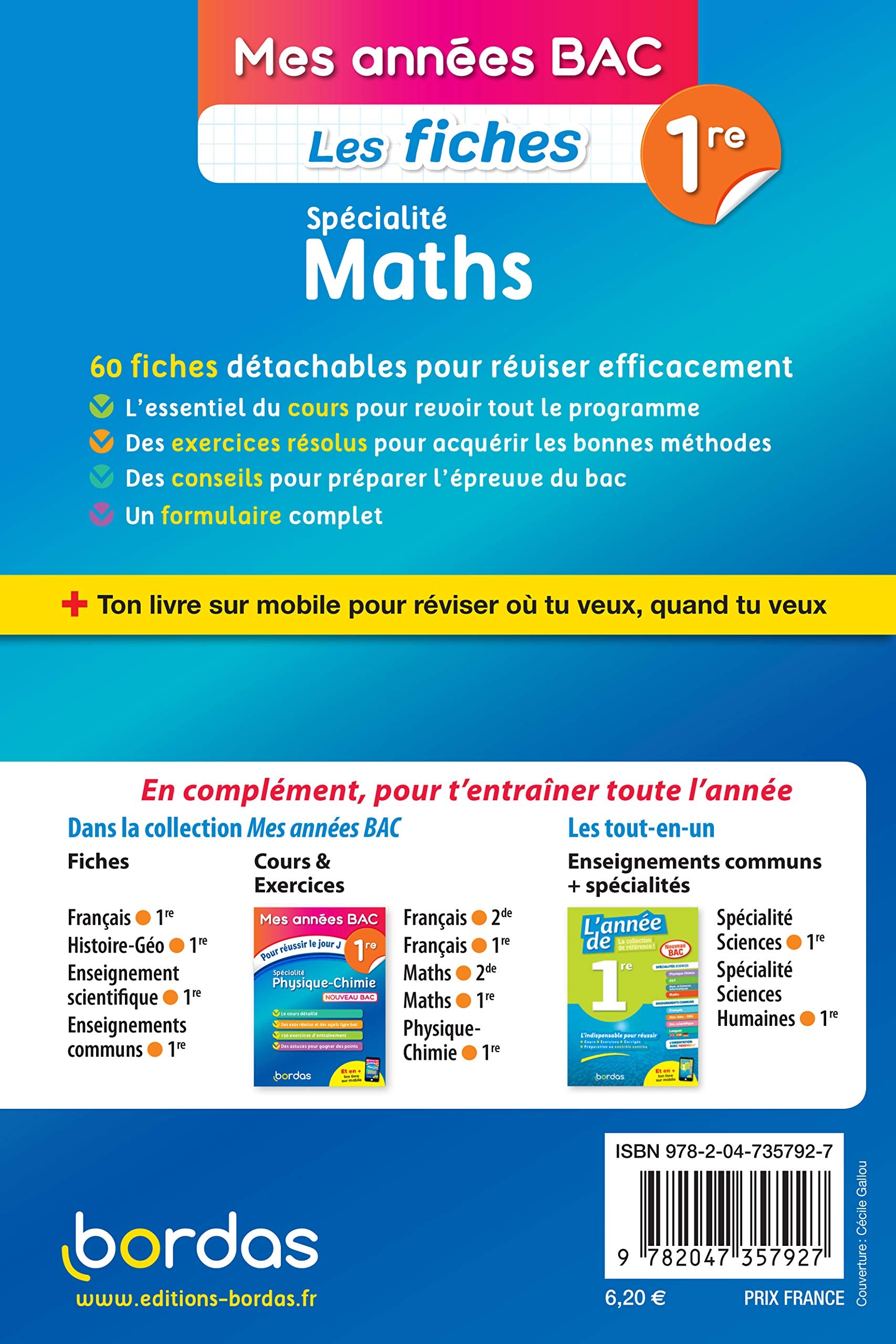 Mes années Bac - Fiches spécialité Maths 1re