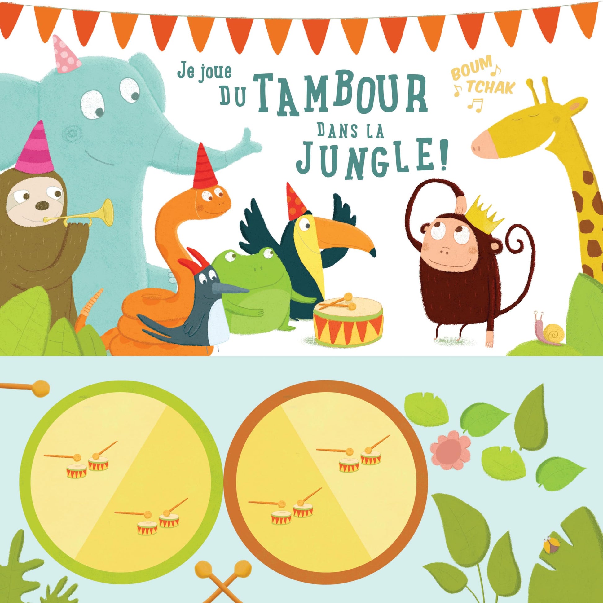 Je joue du tambour dans la jungle