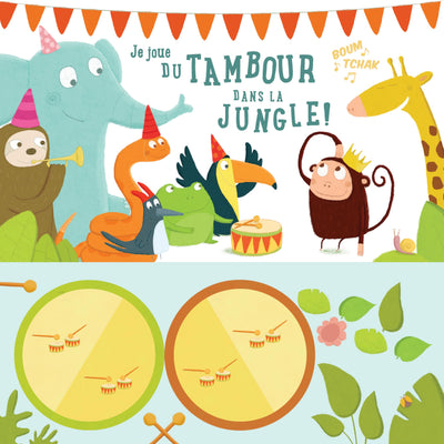 Je joue du tambour dans la jungle