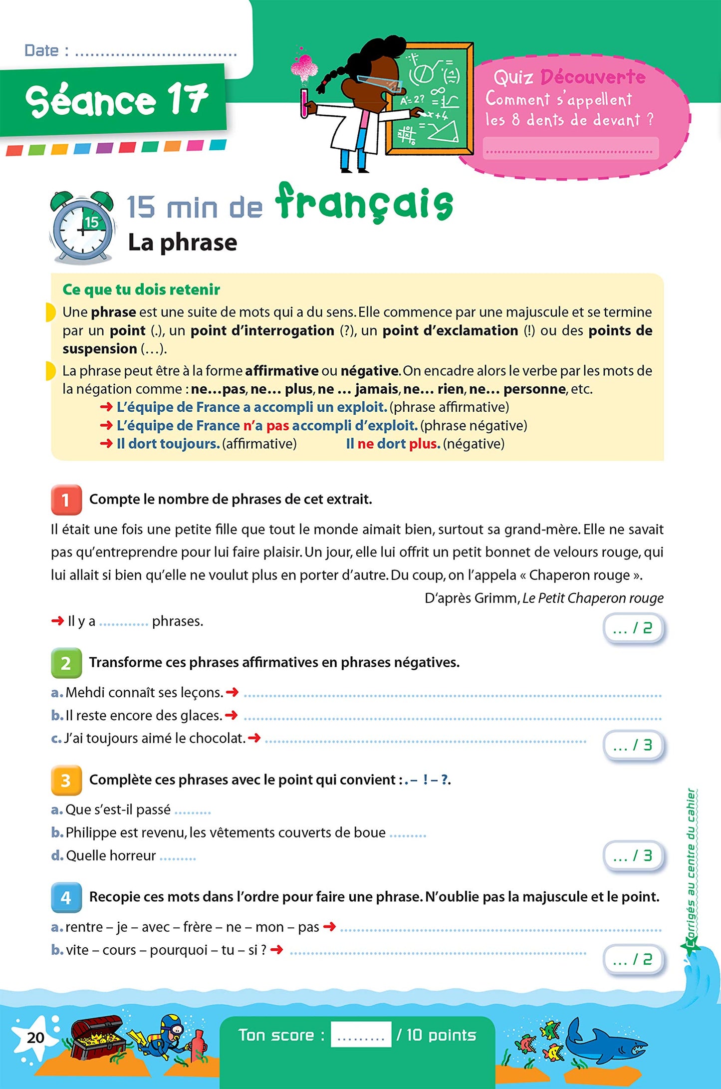 Prêt pour le CM1 - Cahier de vacances, révisions du CE2