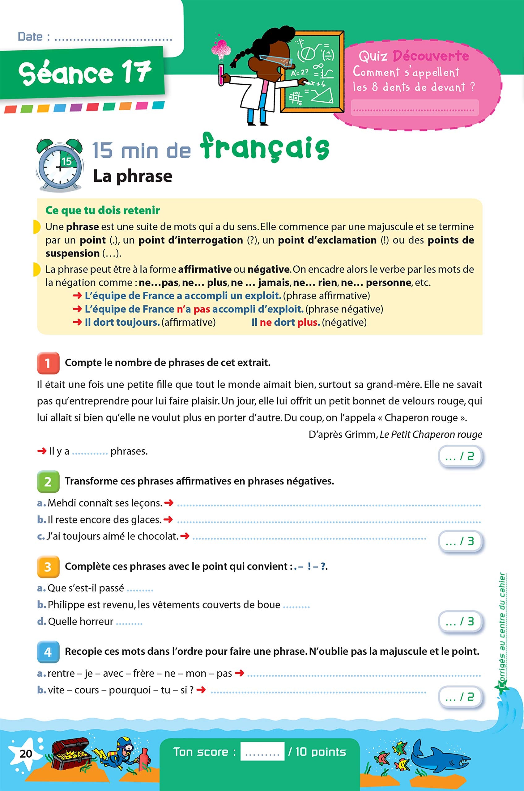 Prêt pour le CM1 - Cahier de vacances, révisions du CE2