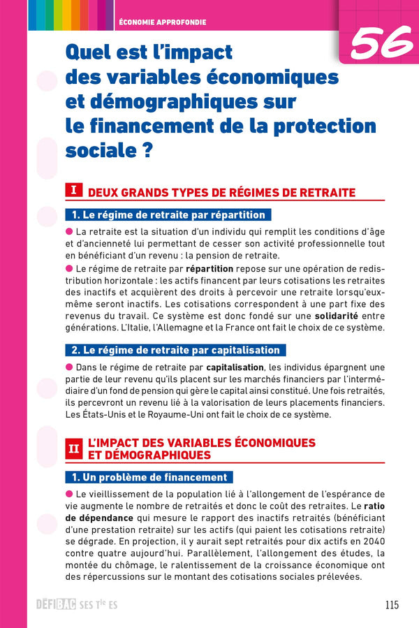 DéfiBac - Fiches de révision SES Terminale ES + OFFERT : vos fiches sur votre mobile
