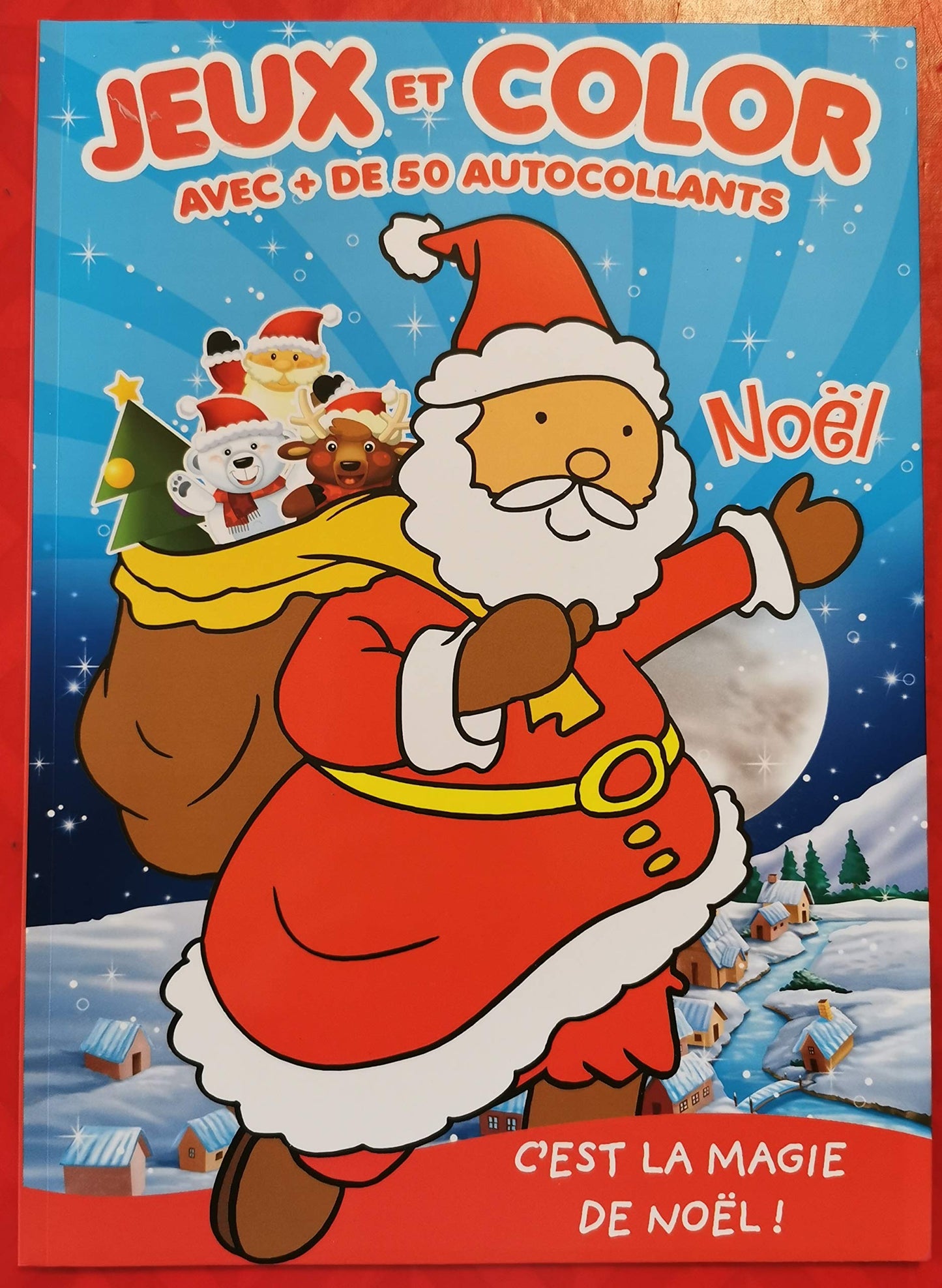 JEUX ET COLOR AVEC + DE 50 AUTOCOLLANTS DE NOEL