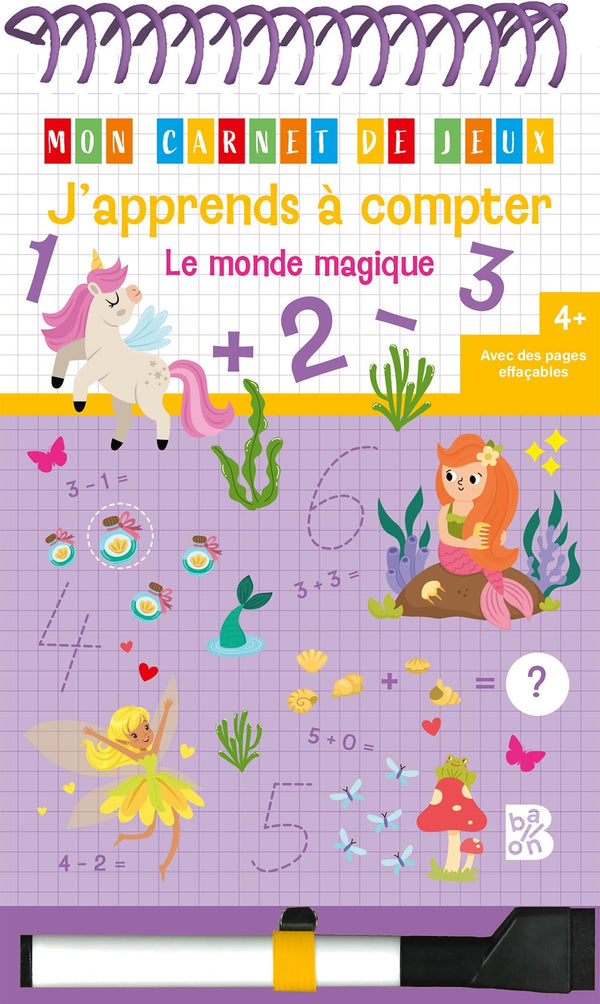 Mon carnet de jeux - J'apprends à compter - Le monde magique