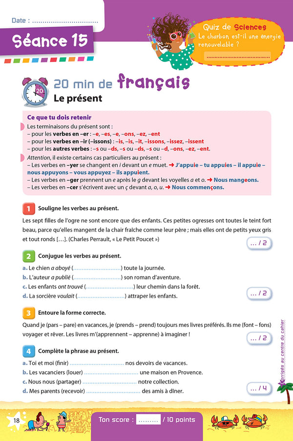 Prêt pour la 6e - cahier de vacances, révisions du CM2
