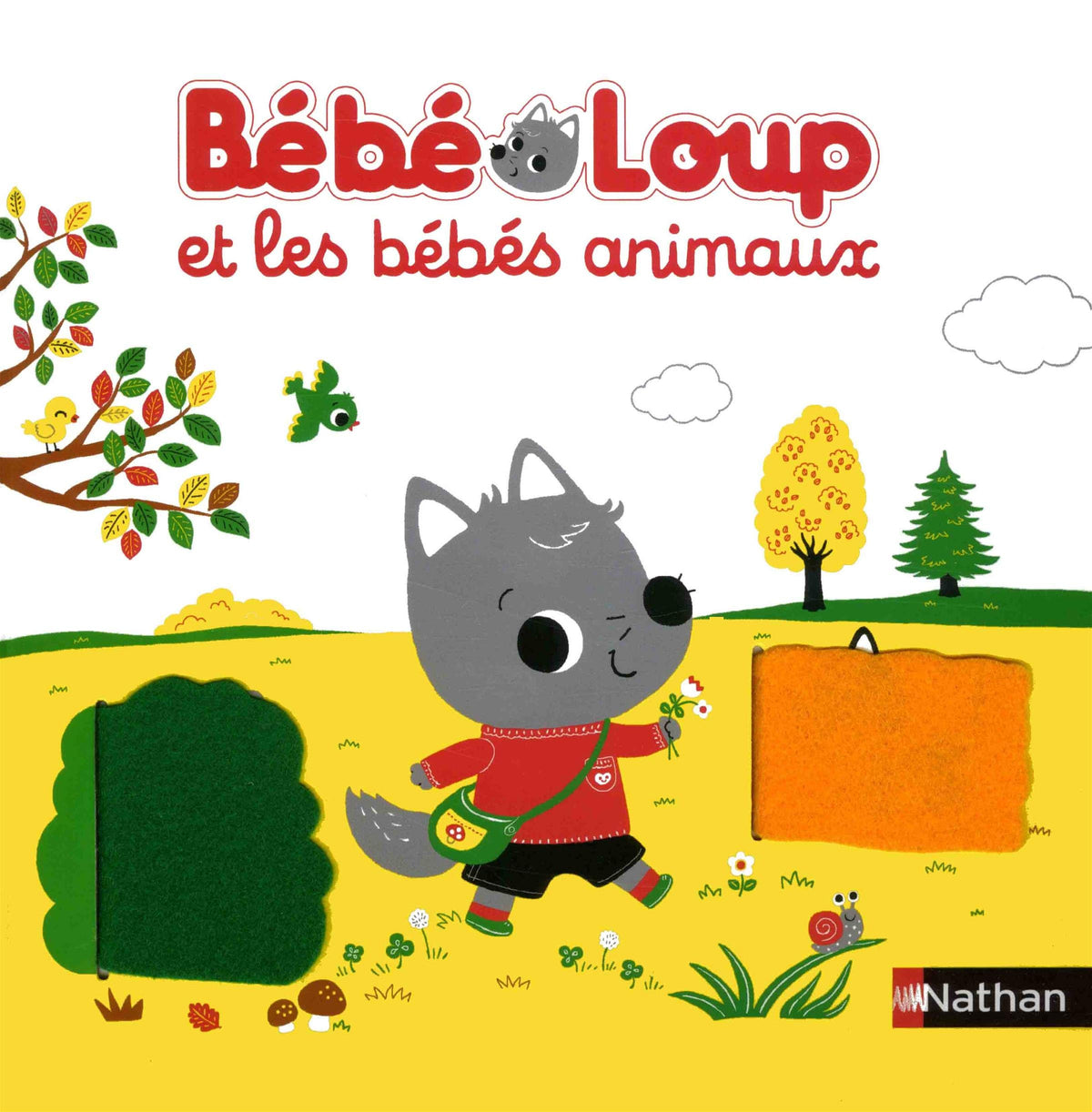 Bébé Loup et les bébés animaux - Livre matière - Dès 6 mois