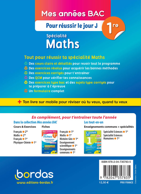 Mes années Bac - Spécialité Maths 1re