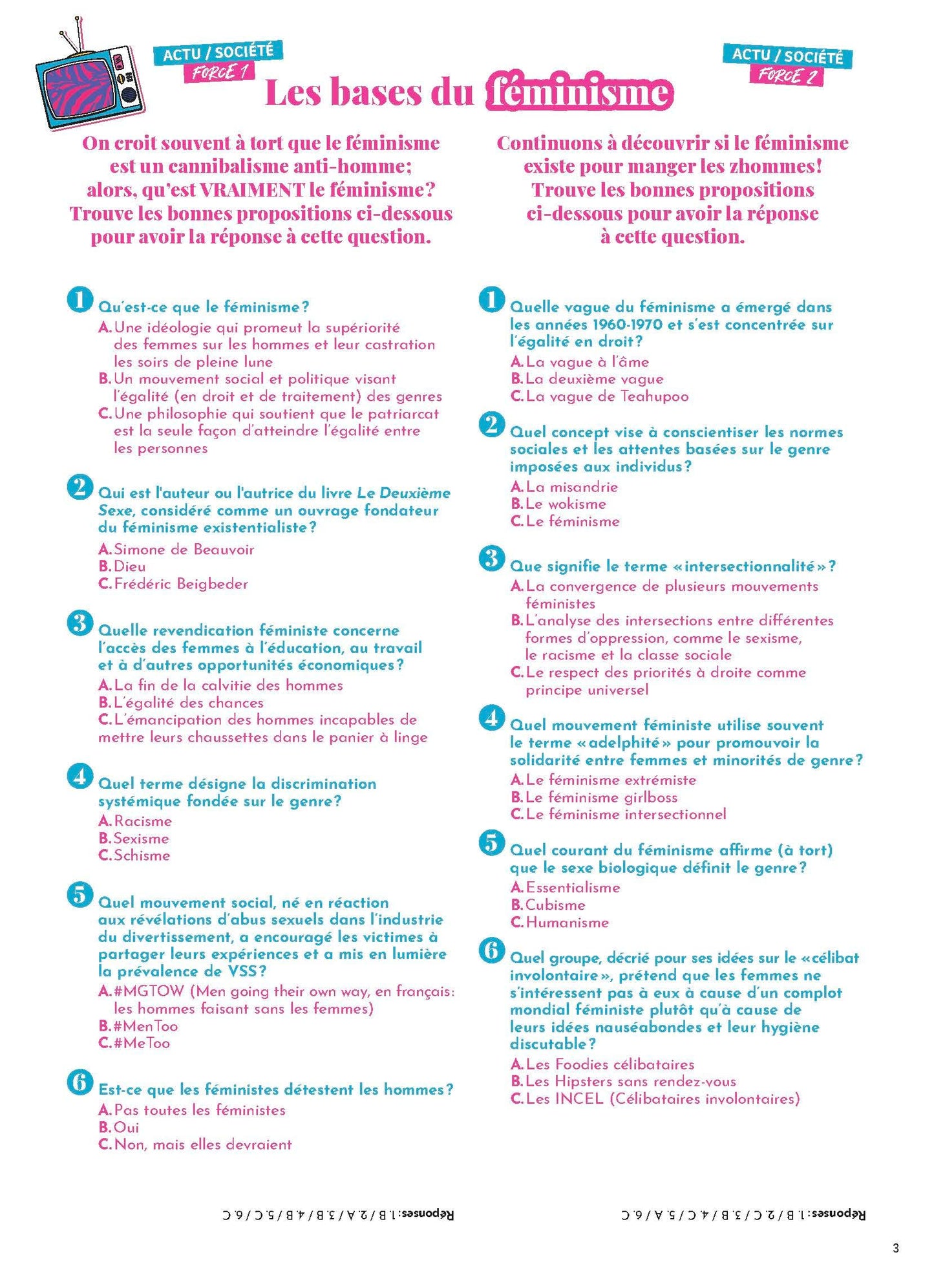 Cahier d'activités féministe volume 2