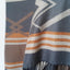 PONCHO MOD.CRUCES ORANGE FONCÉ/GRIS FONCÉ/GRIS