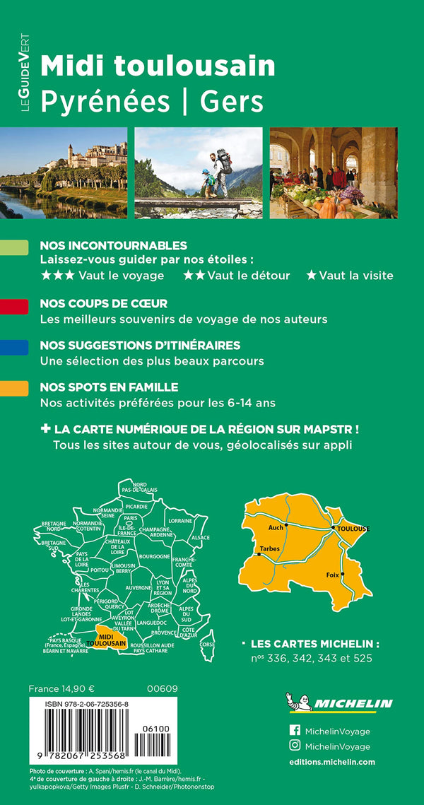 Guide Vert Midi Toulousain, Pyrénées, Gers