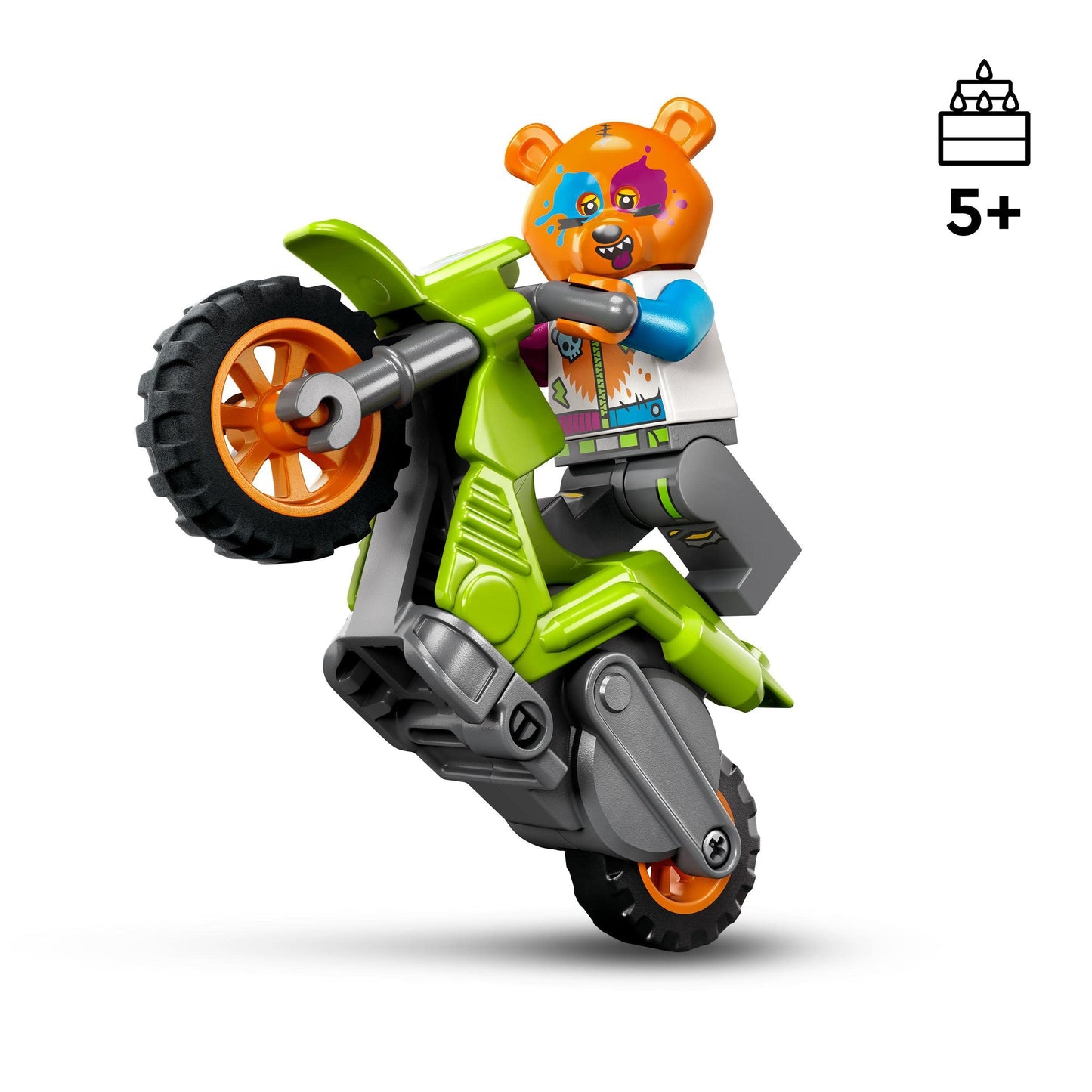 LEGO City Stuntz 60356 La Moto de Cascade de l’Ours, Jouet pour Effectuer des Sauts et des Figures, Jeu pour Garçons et Filles 5 Ans, Idée Cadeau