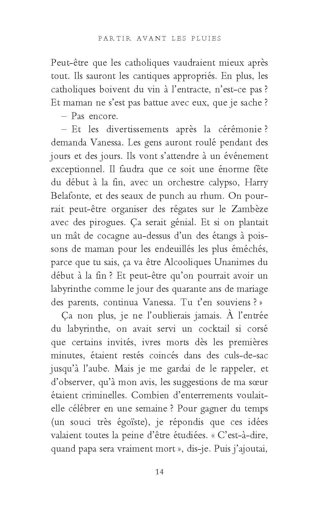Partir avant les pluies