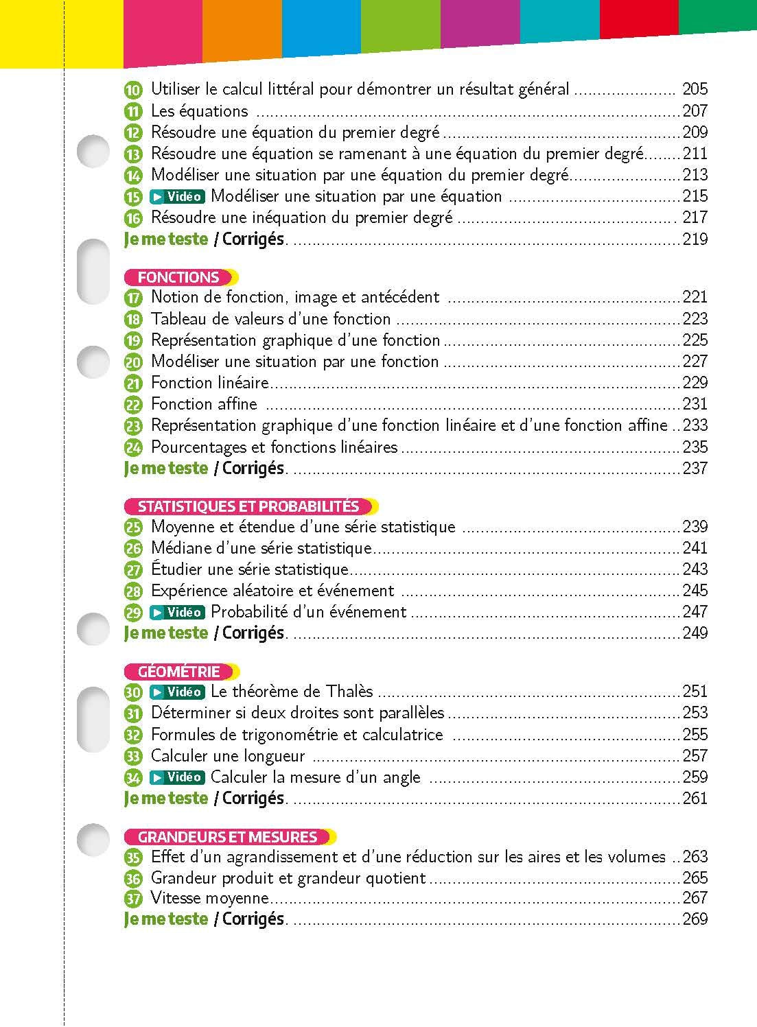 Mon Année Brevet Les 200 fiches Brevet 3e
