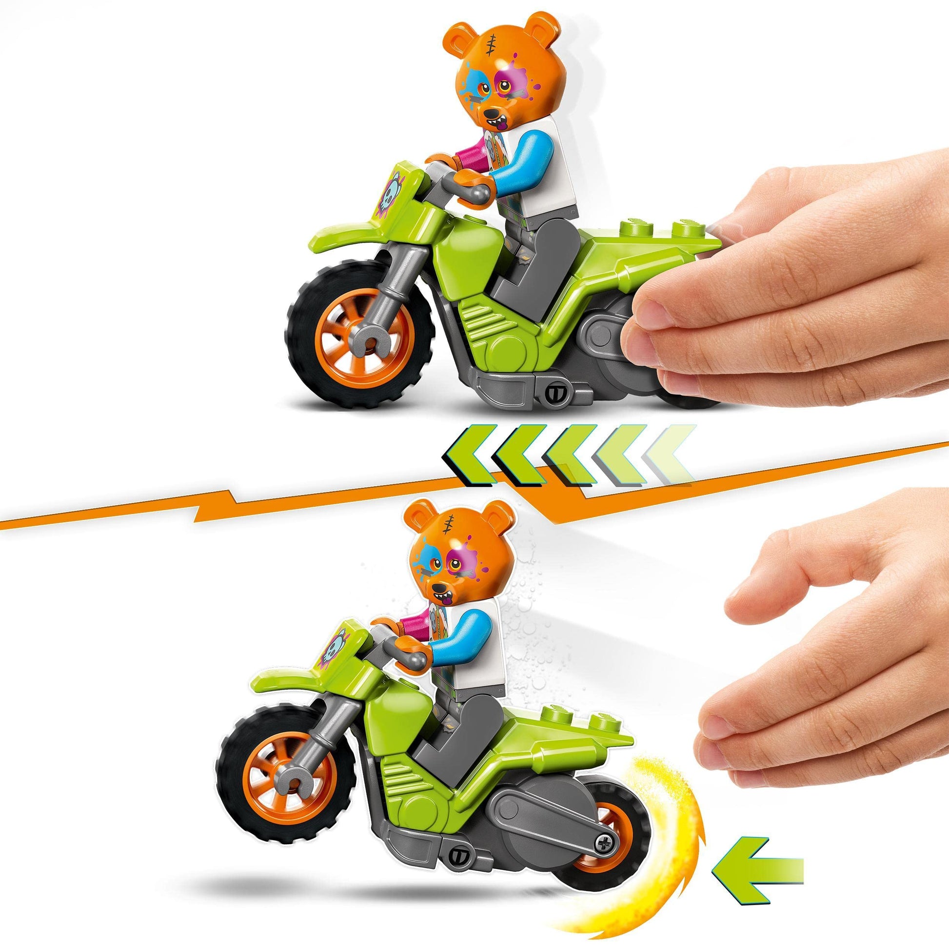 LEGO City Stuntz 60356 La Moto de Cascade de l’Ours, Jouet pour Effectuer des Sauts et des Figures, Jeu pour Garçons et Filles 5 Ans, Idée Cadeau