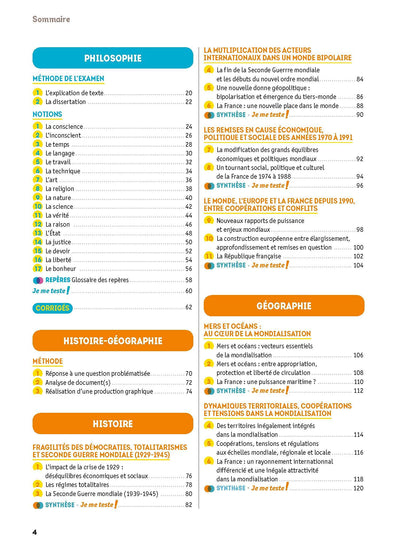 L'Année de Terminale Enseignements communs