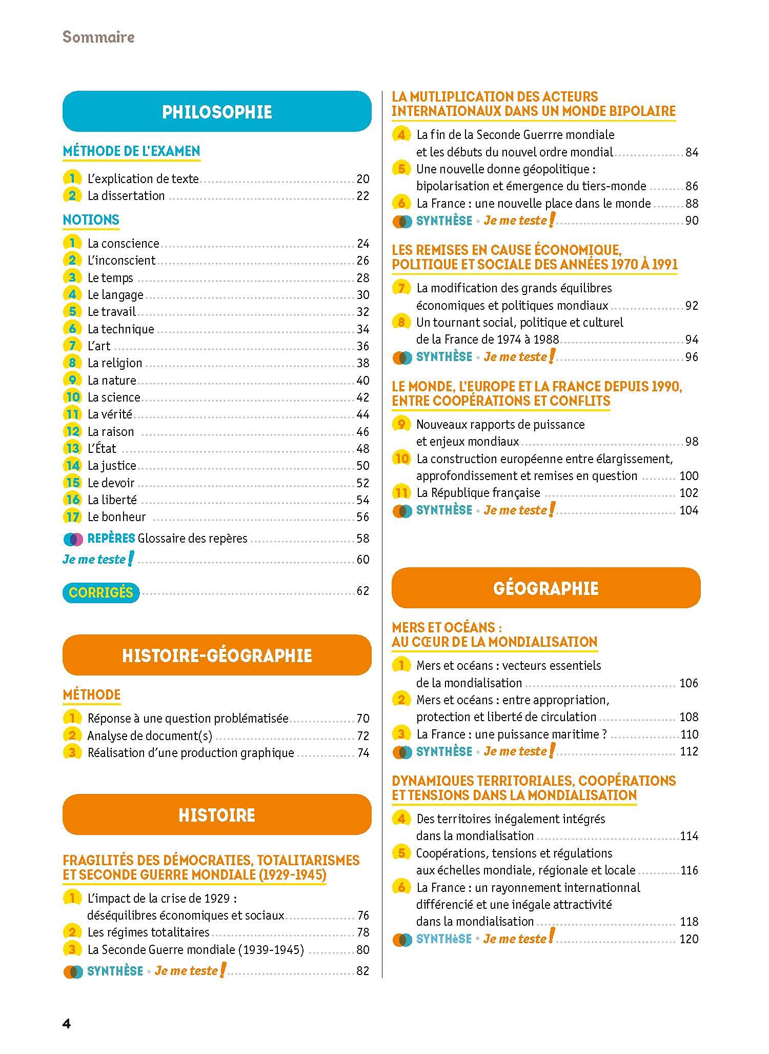 L'Année de Terminale Enseignements communs