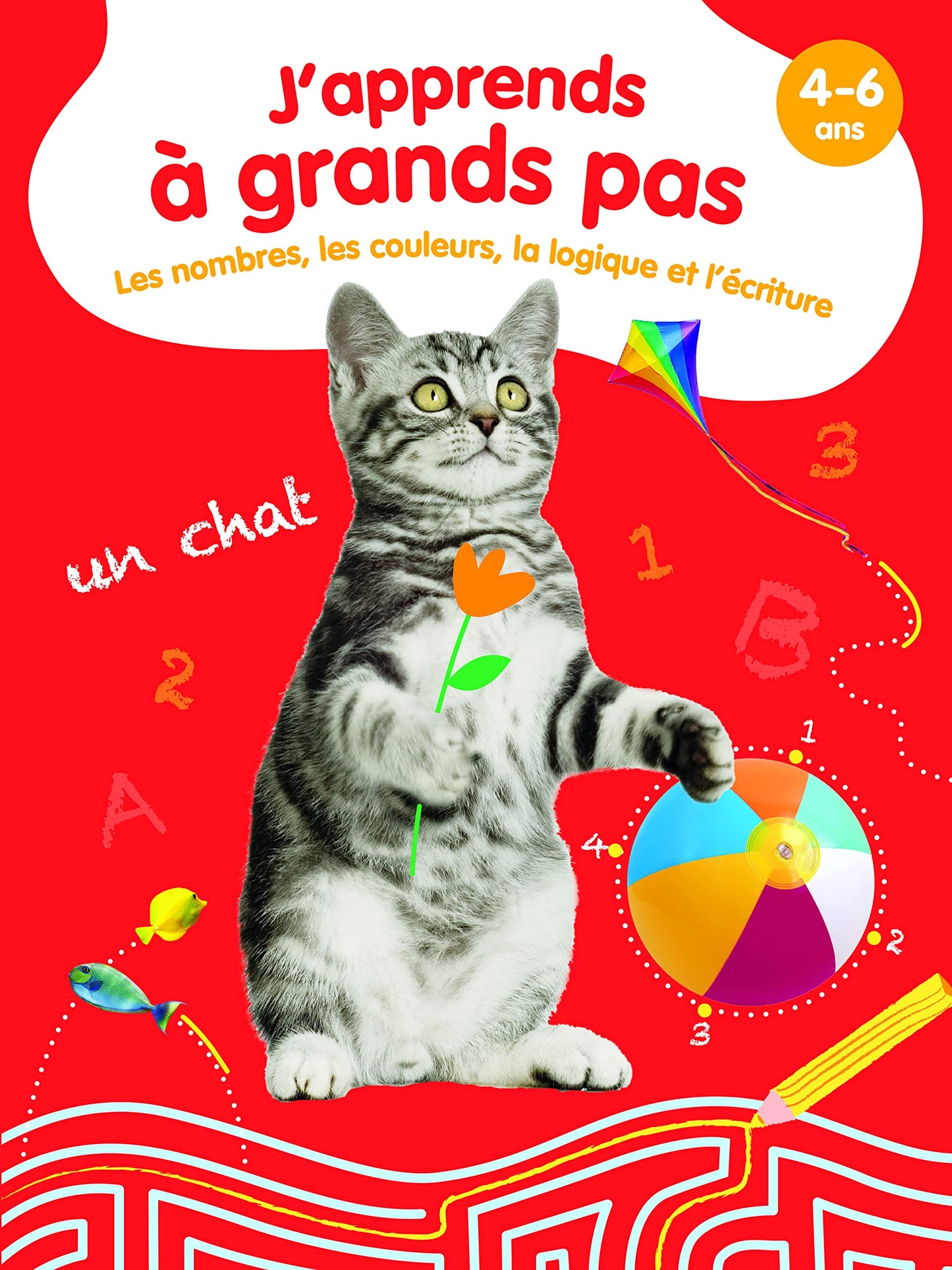 Les nombres, les couleurs, la logique et l'écriture - J'apprends à grands pas: 4-6 ans