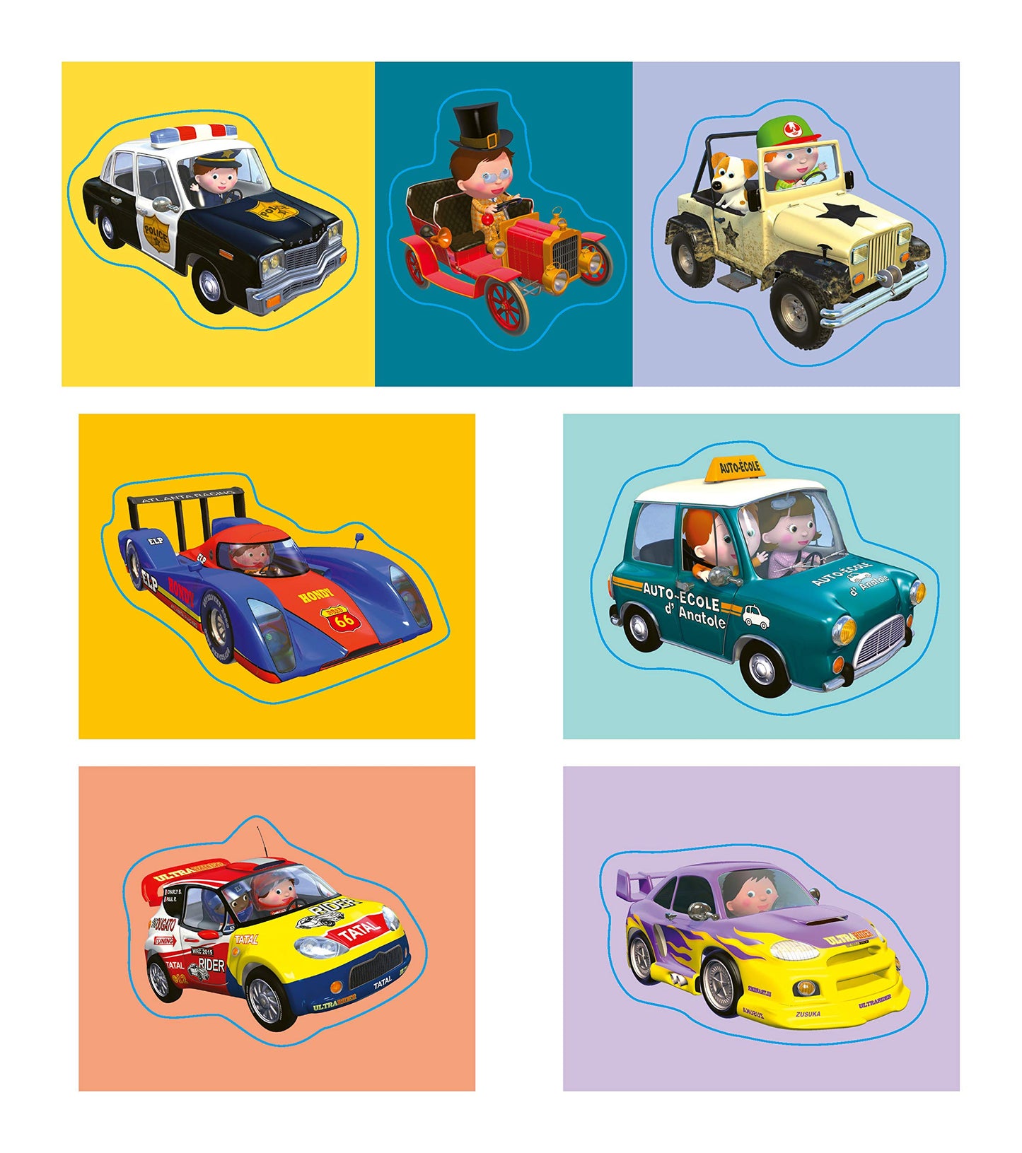 Mon coloriage p'tit garçon - Les voitures