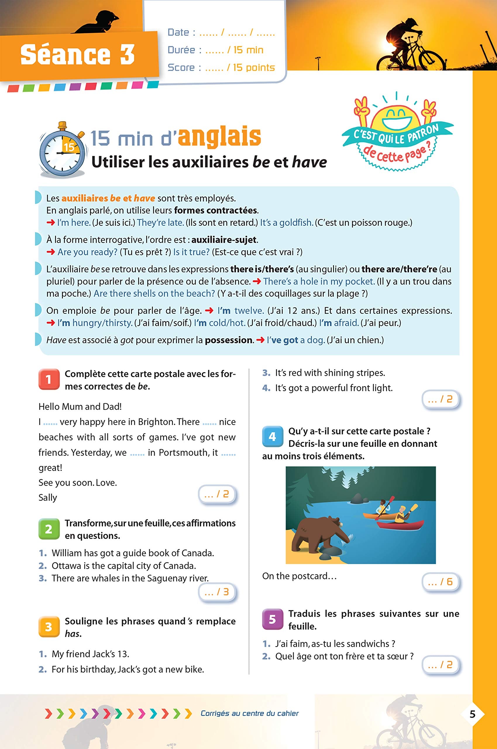 Prêt pour la 5e - Cahier de vacances, révisions de la 6e
