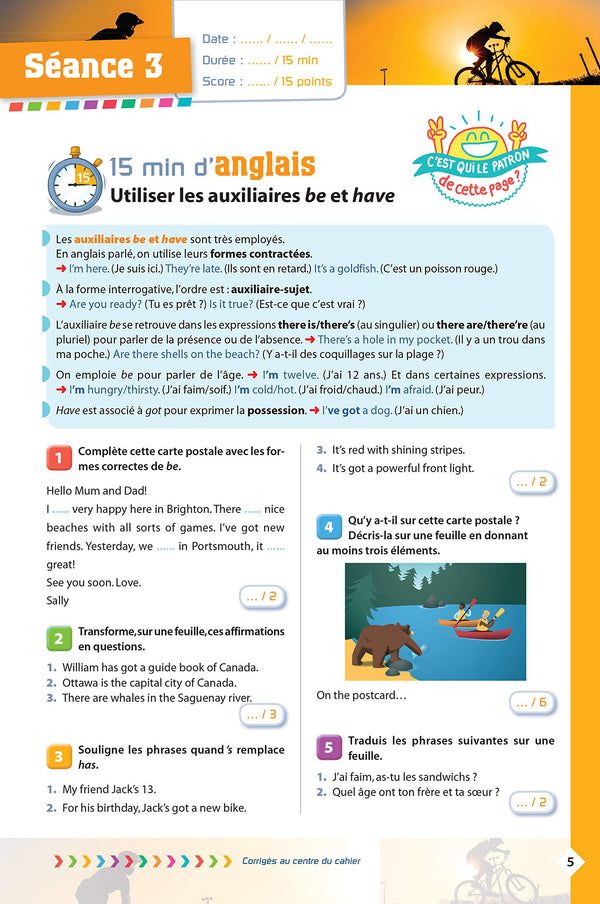 Prêt pour la 5e - Cahier de vacances, révisions de la 6e