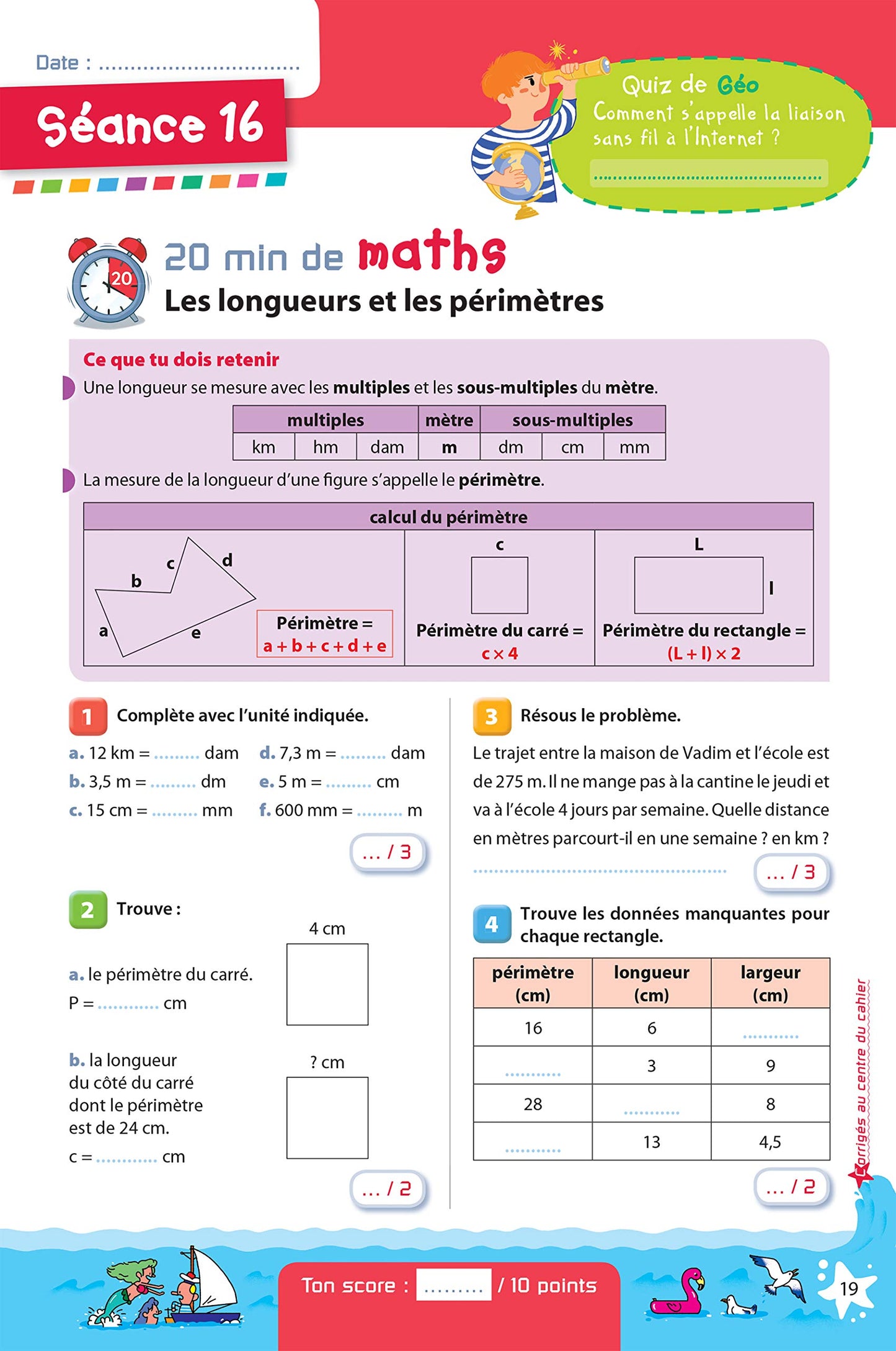 Prêt pour la 6e - cahier de vacances, révisions du CM2