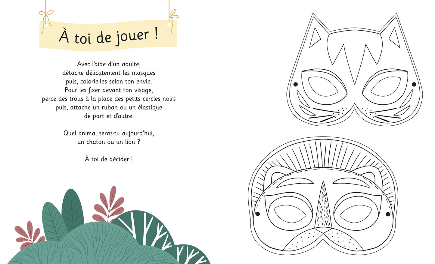 Je suis moi ! - Je suis un chaton ! - Album avec 2 masques à colorier détachables offerts - Dès 2 ans