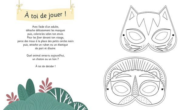 Je suis moi ! - Je suis un chaton ! - Album avec 2 masques à colorier détachables offerts - Dès 2 ans