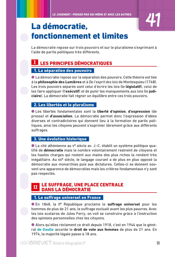 Defibrevet - fiches de révision - histoire géo emc 3e