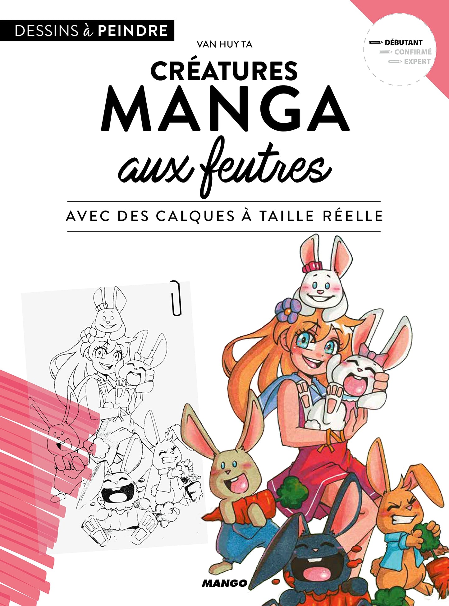 Créatures manga aux feutres: avec des calques à taille réelle