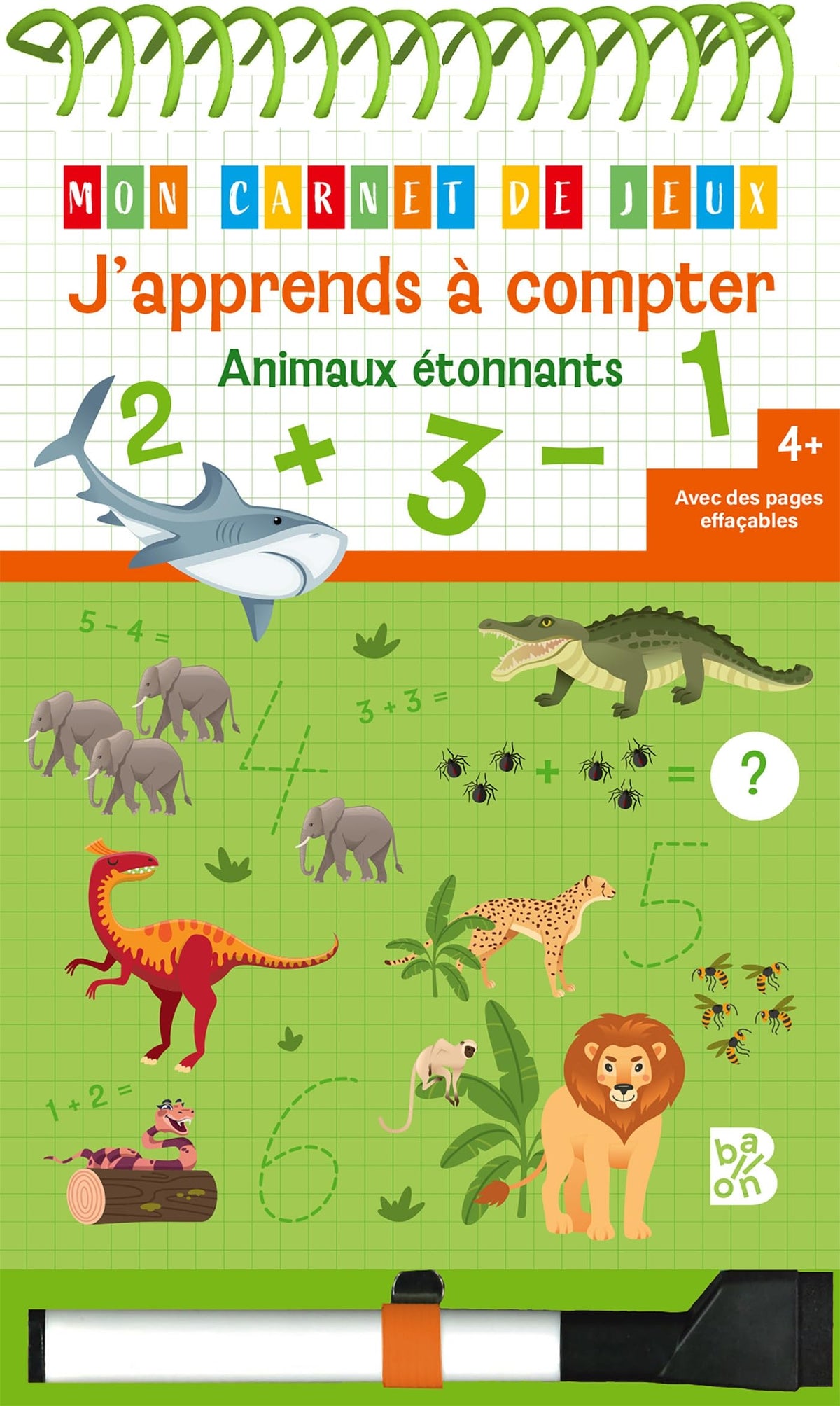 Mon cahier de jeux - J'apprends à compter - Animaux étonnants