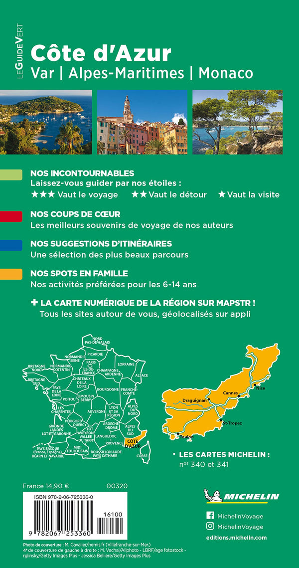 Guide Vert Côte d'Azur: Var, Alpes-Maritimes, Monaco