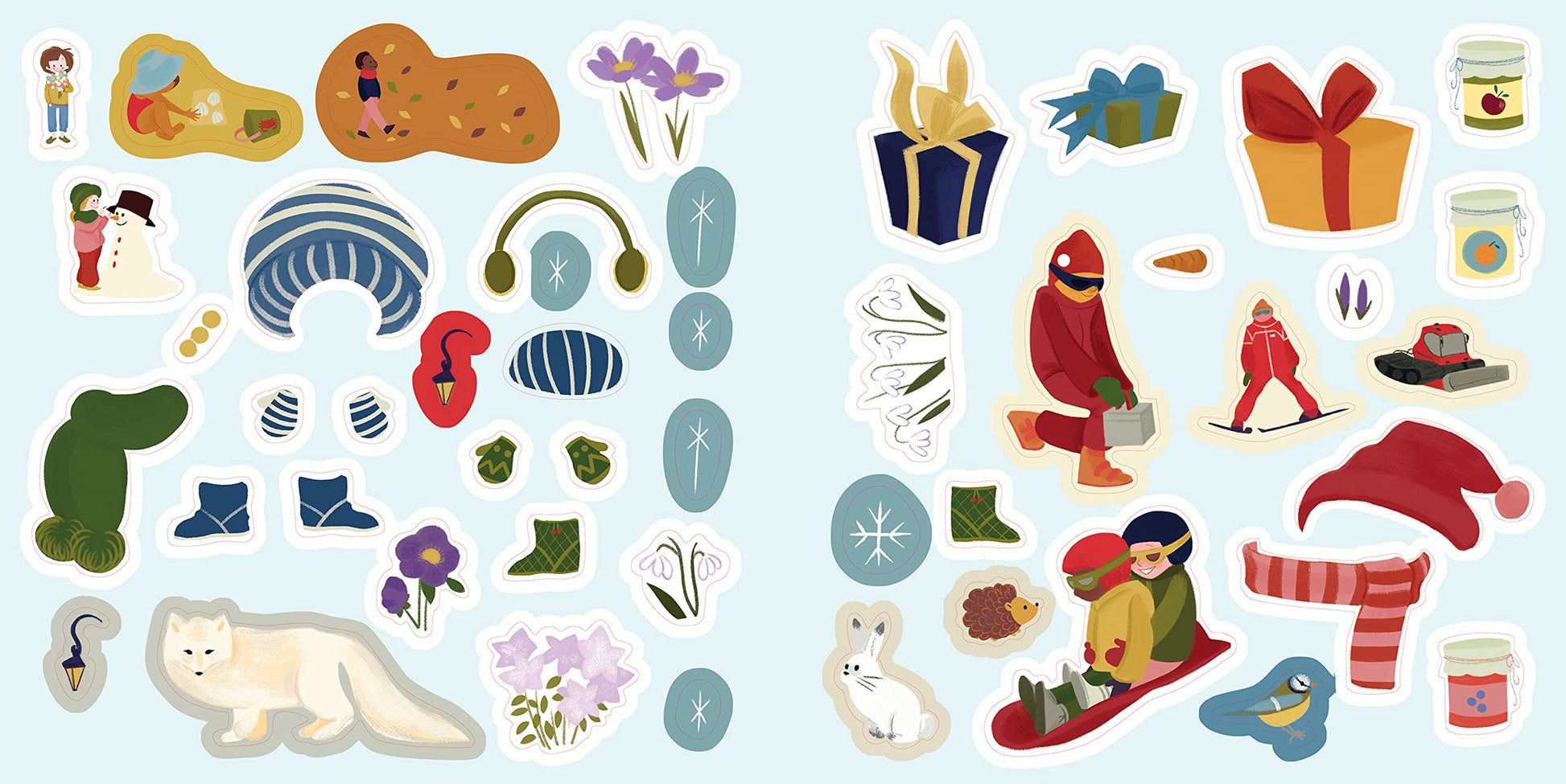 Mon petit carnet d'hiver: Des gommettes à l'intérieur !