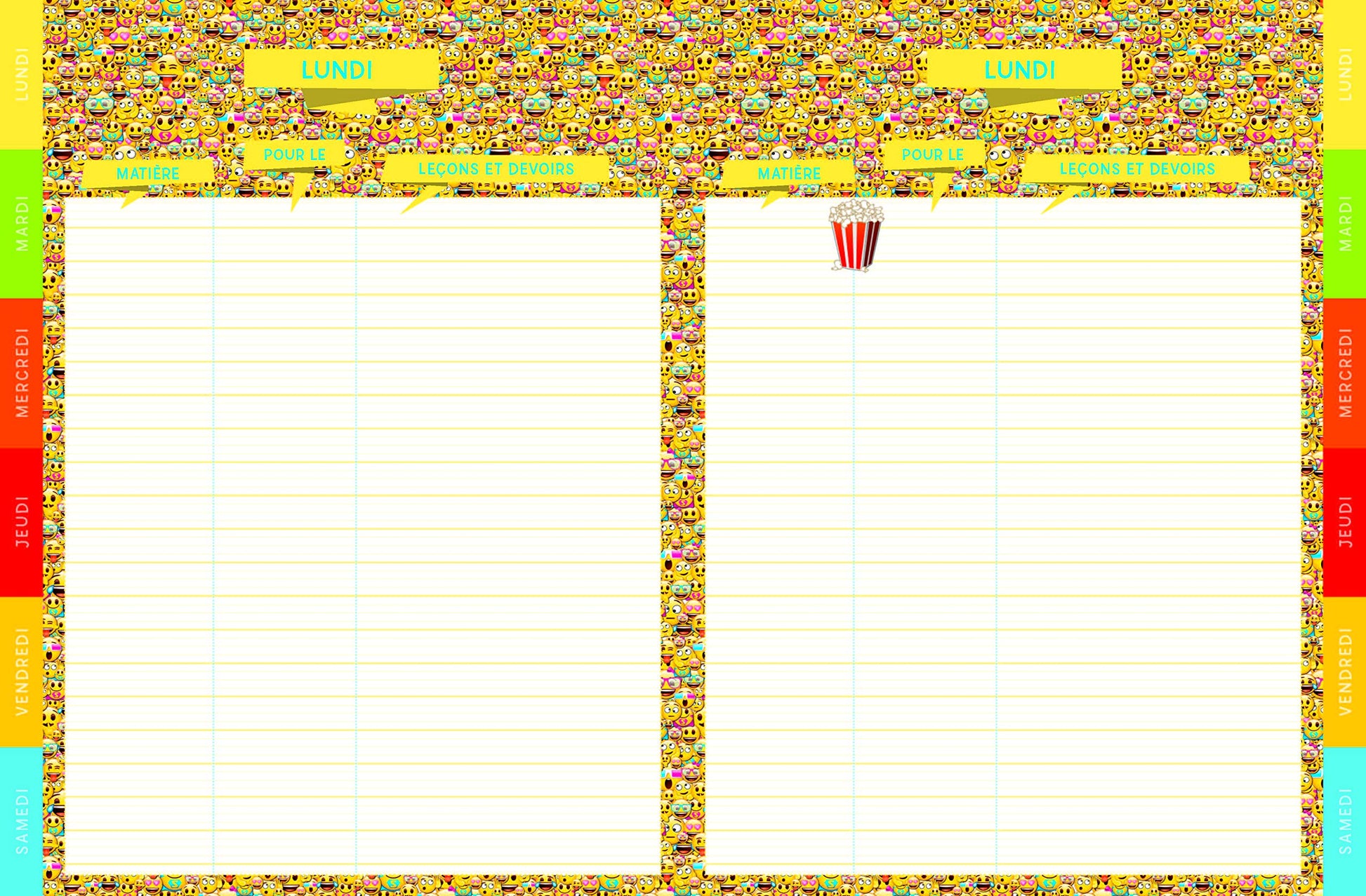 Agenda de texte Emoji 2021 - 2022