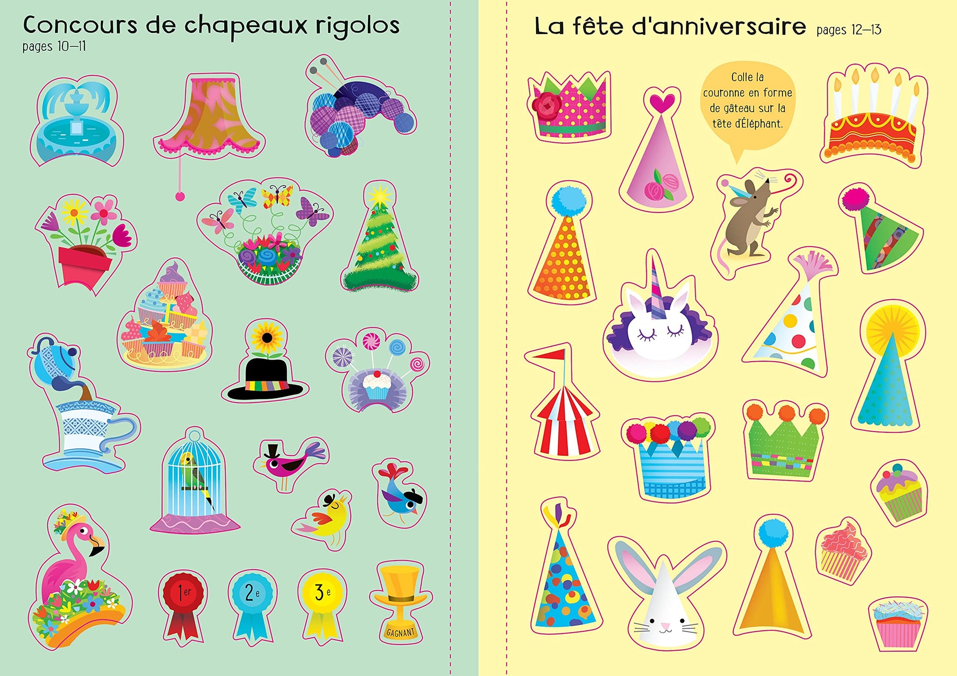 Chapeaux rigolos - Mes petits autocollants Usborne