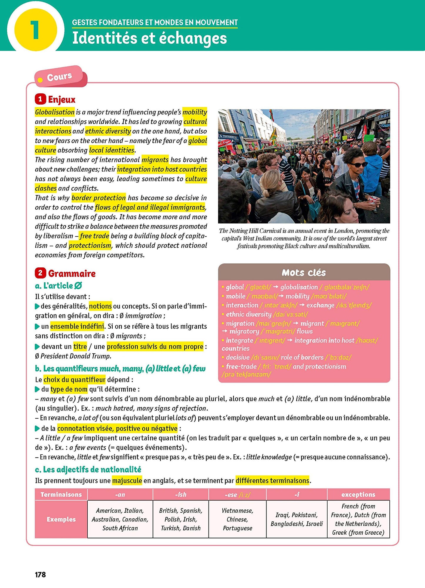 L'année de 1re - Enseignements communs