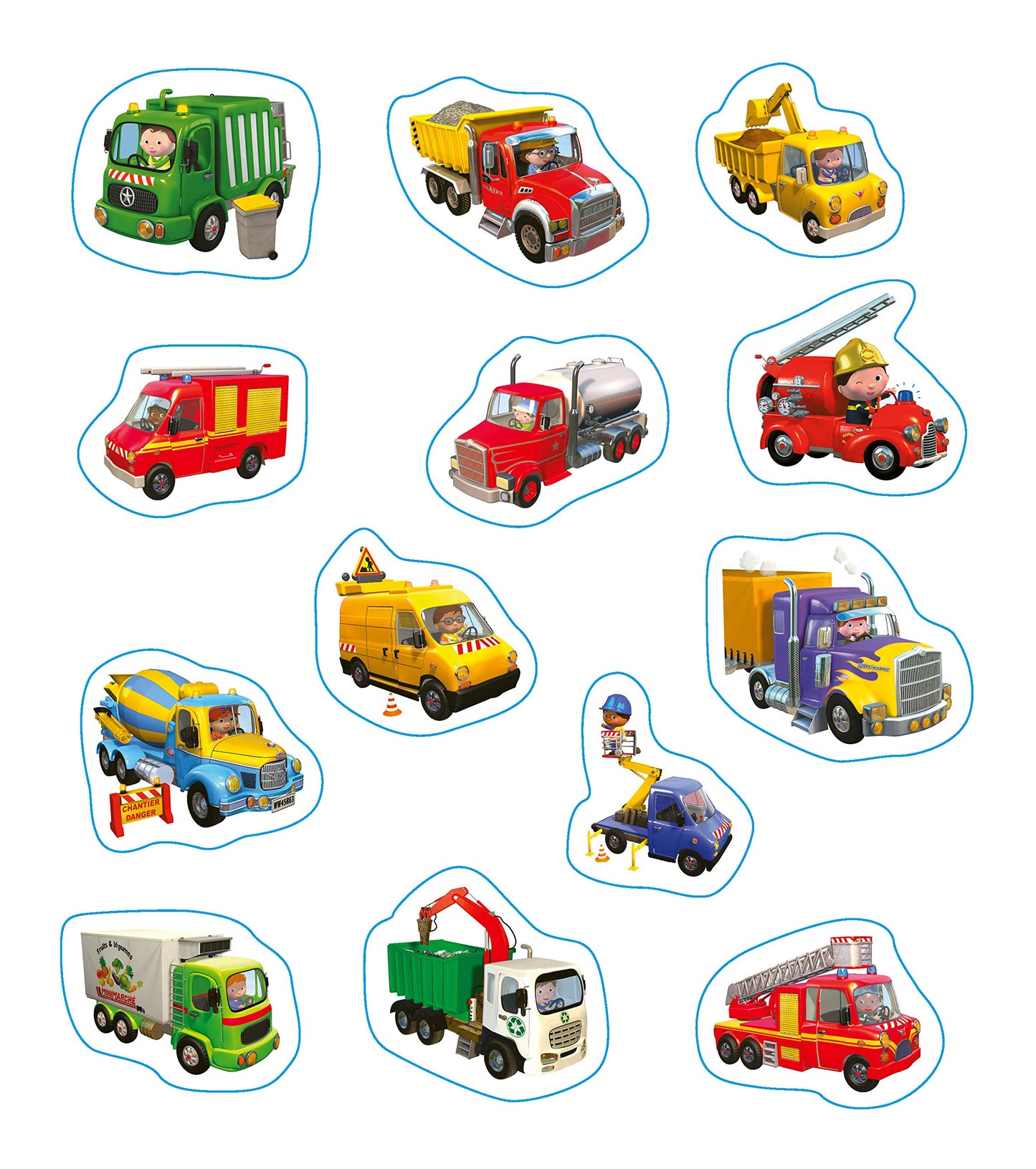 Mon coloriage p'tit garçon - Les camions