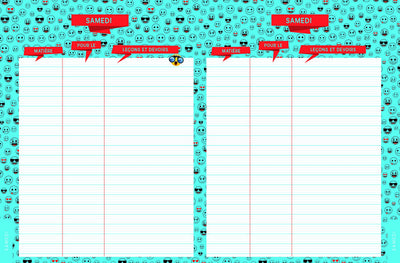 Agenda de texte Emoji 2021 - 2022